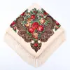 Estilo Étnico Retrô Franja Quadrado Primavera Verão Outono Inverno Baotou Bigode Lenço Boêmio Flor Comércio Exterior Lenço