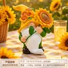 Nuevo producto transfronterizo: Figuras miniatura de girasol para jardín y patio, decoraciones para césped y exteriores, adornos de jardín enanos