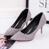 Tacones altos de moda para mujer, cómodos, de color sólido, informales, de boca baja, para oficina, de talla grande, con tacón de aguja