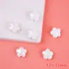 Color flor de cinco pétalos cerámica cuentas sueltas Macaron lindas cuentas perforadas pulsera collar DIY accesorios al por mayor