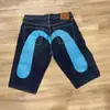 Shorts de Rua Calças Y2K Harajuku Hip Hop Estampado Shorts Jeans Largos Verão Novos Shorts Masculinos Góticos