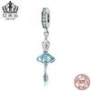 Aifule S925 Sterling Silver Charme em estoque ballet menina DIY frisado pulseira feminina acessórios SCC514