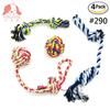 Juguete divertido para mascotas de Amazon AliExpress, combinación de cuerda de algodón para perros, juguete resistente a las mordeduras para limpiar los dientes.