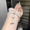 Nuevo Pulsera de Abalorios de Doble Círculo de Jade Tianshan Estilo Chino para Mujeres, Hebilla de Paz de Jadeíta Estilo Chino, Joyería al por Mayor Pulsera de Jade Dongling