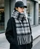 Bufanda Cuadrada de Color Sólido Estilo Coreano Versátil de Falso Mohair para Mujer, Calentador de Cuello Grueso de Invierno Atmosférico para Estudiantes