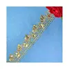 Estilo Étnico Fio de Ouro Lantejoula Renda Bordada Solúvel em Água Renda Oca de 4cm Acessórios para Vestuário Decorações de Gola DIY