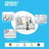 Castillo Inflable Blanco Puro con Cama Elástica y Tobogán, Castillo Inflable Temático de Boda, Trampolín Inflable Blanco para Eventos y Fiestas