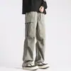 Calça Funcional de Corte Reto Estilo Americano para Homens, Nova Calça Cargo com Bolsos de Verão, Calça Casual Versátil Solta com Caimento Elegante