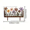 Bestseller transfronteiriço Temu: Estaca de jardim com flor colorida de metal, artesanato em ferro forjado para decoração de quintal externo e gramado