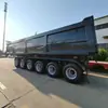 Volquete transfronterizo de 6 ejes, semirremolque autodescargable de volteo trasero de alta resistencia de 80 toneladas, 10 m para transporte de material a granel