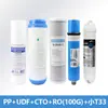Nivel Doméstico/Bricolaje 5 10 pulgadas Algodón PP Carbón Activado Carbono Comprimido Membrana Ro Post-Carbon Juego Completo Purificador de Agua Cartucho de Filtro Universal