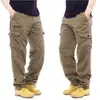 Pantalones Cargo Camuflados Holgados para Hombre Talla Grande Casual de Pierna Recta para Hombres Jóvenes
