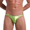 Ropa interior masculina de doble Ding, de imitación de cuero bronceado, sexy, tanga sexy, venta directa de fábrica transfronteriza.