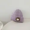 Gorro de punto con retazos de muñeca, moderno y versátil, gorro de lana transfronterizo para niños, nuevo gorro de punto cálido de otoño e invierno para niños
