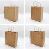 Fabricante de Bolsas de Papel Kraft Suministra Directamente Bolsas para Llevar de Empaque para Bebidas de Té de Leche, Bolsa Personalizada tipo Bandolera para Empaque de Panadería, Café