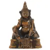 Buda Yuan Hui Nepal Hecho a Mano Cobre Dios Amarillo de la Riqueza Tíbet Hogar Sala de Estar Eerating Esculpido Decoraciones de Buda 3 Pulgadas