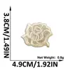 Patch de Bordado de Flor Rosa com Glitter Novo Estilo Patch Floral com Adesivo Termocolante para Decoração de Jaquetas, Sapatos e Malas