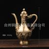 Bule de cobre Copo de vinho pequeno de cobre Chá doméstico Gota de água Pote de vinho Cobre Artesanato semi-artesanal Ornamentos Latão Único Pote