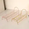 Estante de metal de una sola capa para platos de cocina, práctico, creativo, estante de almacenamiento, escritorio de cocina, escurridor de platos, estante de metal