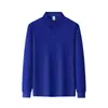 Camisa polo de manga larga para trabajo, impresión de logotipo personalizado para hombres y mujeres, uniforme de trabajo con cuello, ropa de trabajo para equipo corporativo, camisa publicitaria con bordado