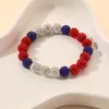 Pulsera de Bolas de Diamante de Arcilla Incrustadas con Diamantes de Seis Capas de Alta Gama Más Vendida Transfronteriza Llena de Diamantes Joyería de Amistad para Niñas Venta al por Mayor