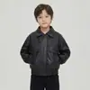 Chaqueta para Niños Estilo Workwear de Moda Primavera y Otoño 2026 Nueva Moda Chaqueta de Cuero de Otoño para Niños Estilo Coreano Chaqueta para Bebé