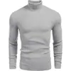 Suéter de Rayas Texturizadas para Hombre de Amazon, Tejido Cálido y Transpirable para Otoño e Invierno, Suéter de Cuello Alto Casual de Negocios