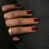 Unhas Postiças Transfronteiriças Feitas à Mão, Unhas de Manicure Curtas de Cor Pura Feitas à Mão, Coleção de Unhas Postiças Retangulares de Alta Qualidade