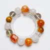 Como um Vento de Primavera de SonhoPulseira Natural com Azeztulita Rosa e Branca para Mulheres, Pulseira Versátil para Presente Atacado
