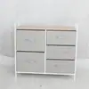 Armário Dobrável Leve de TNT Multicamadas Fresco Liso Prateleira Simples de Armazenamento Mesa de Cabeceira Prateleira de Armazenamento e Organização