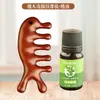 Pente de Massagem de Sândalo Natural Cabeça Terapêutica de Meridianos Pente Raspador Anti-Quebra Dentes Grandes Dentes Largos Pente Acompanhante Presente Mãos Dadas Pente de Madeira Maciça