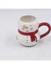 Taza de Café de Cerámica Hengfei Porcelana al por Mayor Escritorio Festivo Muñeco de Nieve de Cerámica Taza Pintada a Mano Decoración Vajilla cerámica
