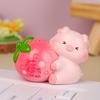 Seguro que es un lindo adorno de tesoro de cerdo, ideal para la decoración del escritorio de la computadora de la oficina en casa, un lindo mini cerdo de fruta, lindos adornos para mascotas.
