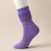 Em estoque Meias Amazon Femininas Cano Longo Outono e Inverno Espessadas terry Stouch socks Bolha Amontoada Meias para Panturrilha