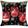 Funda de Almohada Personalizada Popular de Invierno Navideño con Estampado de Muñeco de Nieve y Árbol de Navidad Funda para Cojín de Sofá Dormitorio