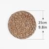 Atacado Amazon Water Hyacinth Grass Placemat Tapete de isolamento térmico engrossado Tapete de grama tecida à mão Tapete de mesa redonda Areia