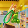 Chaveiro de coelho de bambu alta costura moda masculina chaveiro de carro personalizado boneca enfeites de bolsa requintados chaveiro feminino