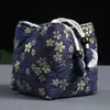 Bolsa de Tela Taza Rápida Portátil Set de Té de Viaje Bolsa de Cosméticos Taza de Té Tetera Bolsa de Embalaje Bolsillo con Solapa de Tela Pantalones Accesorios para Ceremonia del Té
