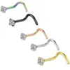 Comercio Electrónico Transfronterizo se Especializa en Tachuelas de Acero Inoxidable 316L con Circonita, Aros de Nariz Personalizados Europeos y Americanos, Joyería para Piercings de Venta Caliente
