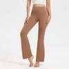 Pantalones acampanados deportivos nuevos transfronterizos de cintura alta para levantar cadera, casuales y combinables, de alta elasticidad para fitness, micropantalones de yoga