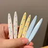 Grampo de Cabelo Bolinhas Azul Creme e Branco para Mulheres Estilo Coreano Presilha Bico de Pato Presilha Lateral Presilha de Moda para Franja Grampo de Cabelo Acessório de Cabelo