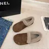 Otoño e Invierno Rebaja Caliente Color Camello Ropa Exterior con Felpa Zapatos Peludos para Mujer Punta Redonda Suela Suave Sin Cordones 2026 Nuevo Estilo Zapatos de Algodón Cálidos