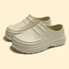 Pantuflas de Verano para Hombre Antideslizantes Resistentes al Desgaste Suela Suave Punta Cerrada, Zapatos de Trabajo Impermeables para Cocina, Sandalias para Hombre