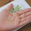 Pendientes de Aro Grandes con Pasador de Plata 925 Chapados en Oro de 18K Pendientes de Cobre Blanco, Pendientes de Moda Redondos Únicos Estilo Coreano Tendencia