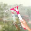 Raspador de vidrio con rociador de agua integrado raspador de silicona para el hogar cepillo rociador para ventanas limpiacristales limpiaparabrisas