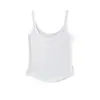 Nuevo Camisole Corto de Cintura Alta Acanalado de Tirantes Estrechos Sexy Tank Top Ajustado Camisa Base para Mujer