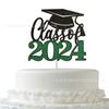 2024 Nova Festa de Formatura Decoração de Formatura Escolar Cartão para Bolo turma de 2024