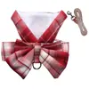 Mascota JK falda a cuadros correa de pecho correa perro perro gato chaleco ropa Teddy cubo de pelo suministros fabricante