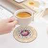 Amazon Porta-Copos de Café com Estampa Floral para Mesa de Cozinha e Casa Isolado Absorvente de Água Antiderrapante Tapete Drenante Pode Ser Entregue em Seu Nome