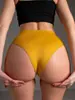 Calcinha Triângulo Sem Costura com Bainhas Dobradas, Estilo Europeu e Americano, Respirável, Tamanho Grande, Fitness Esportivo, Alta Elasticidade, Calcinha Bikini, P-8GG